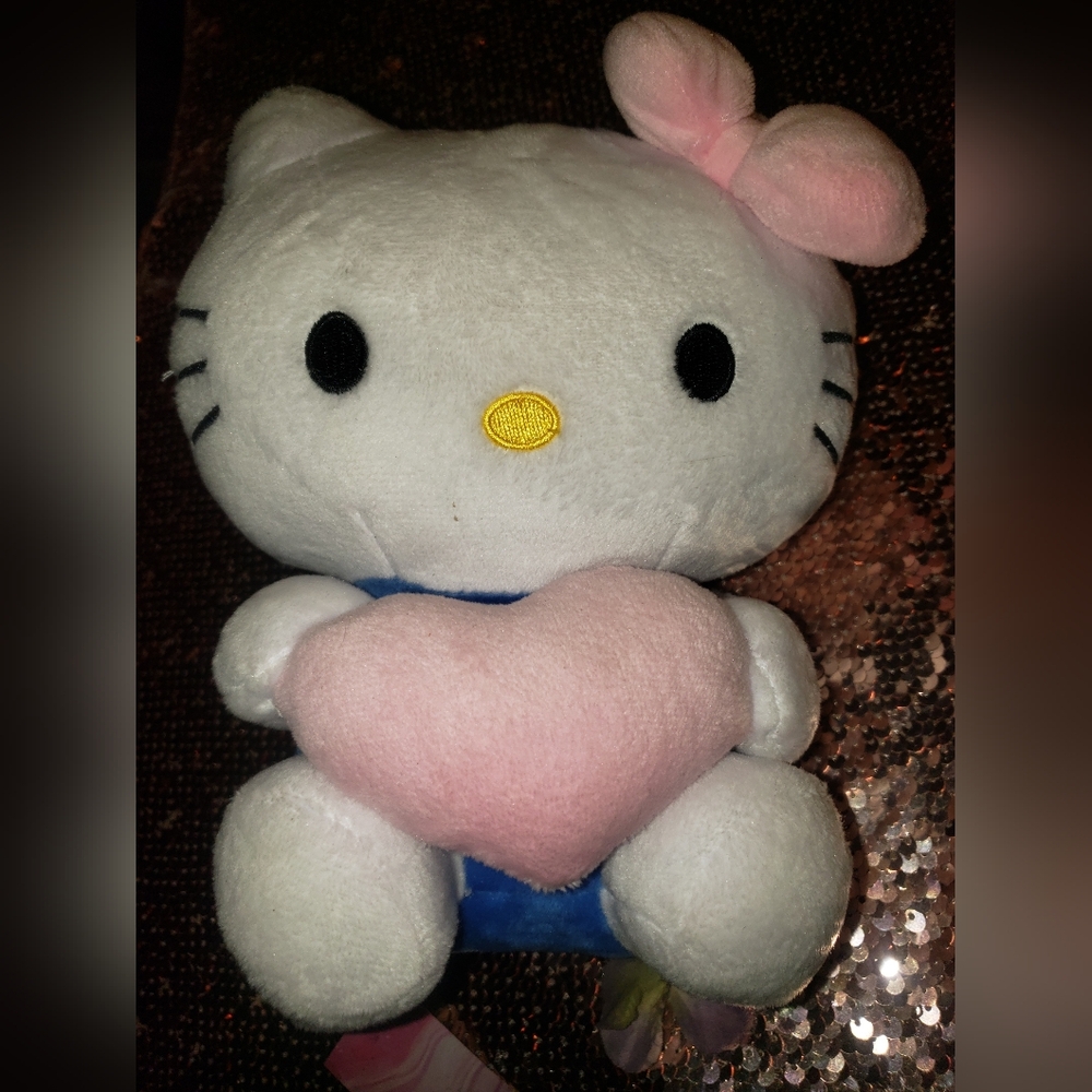 💖 Adorable Hello Kitty Pink Heart Plush Doll Toy (Approx. 12") 💖